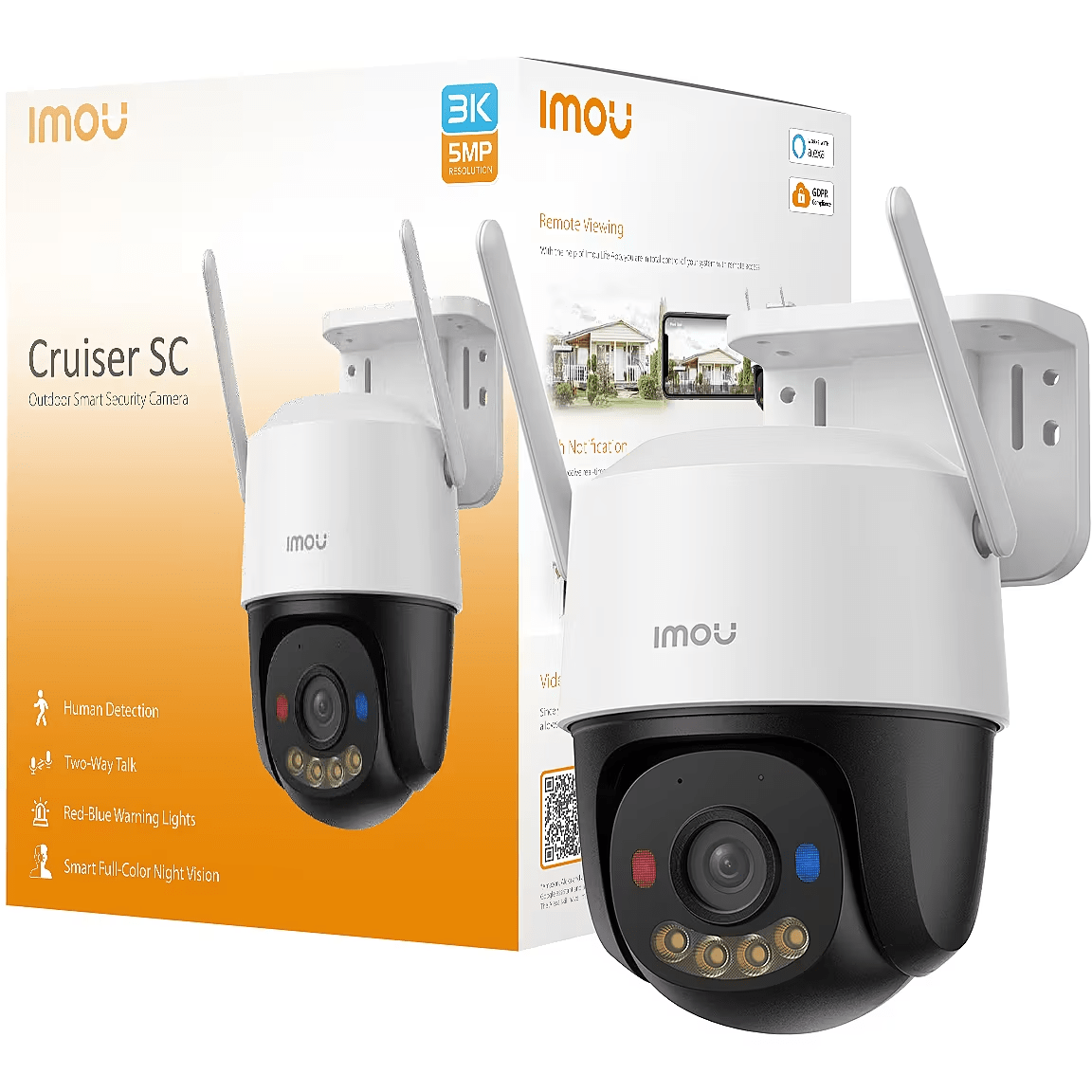 CAMARA CRUISER SC I 5MP I H265 I WIFI I AUDIO BIDIRECCIONAL I SIRENA INCORPORADA
